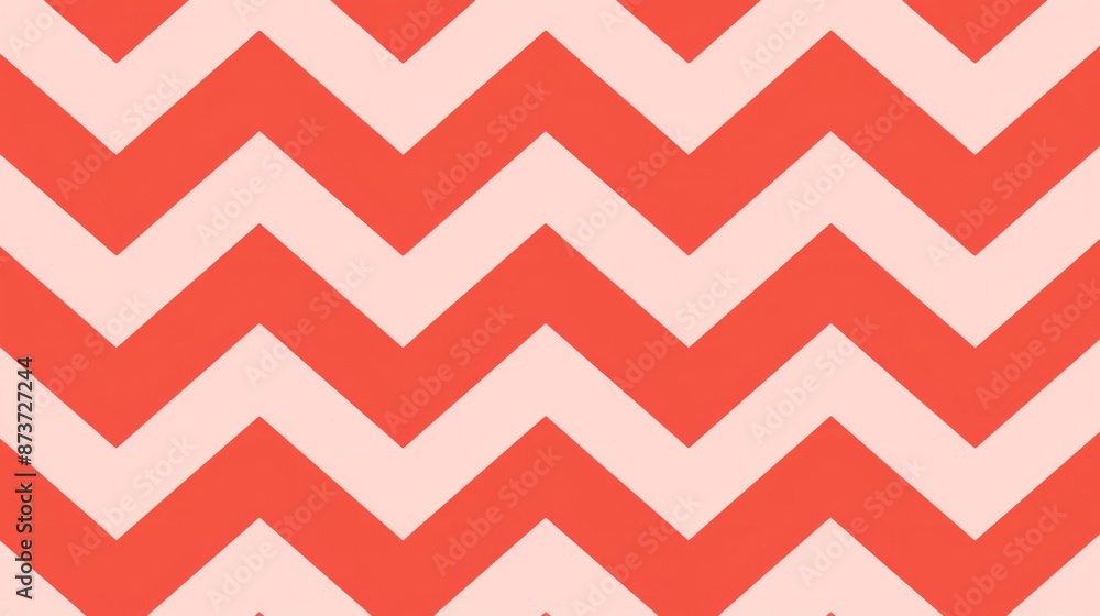 A pattern of coral and pink chevron shapes A pattern of coral and pink chevron shapes