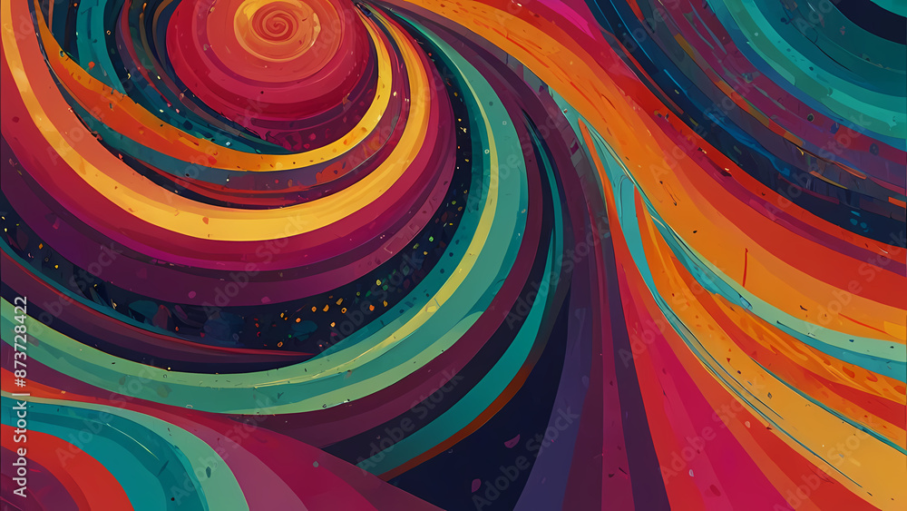 abstract illustration that embodies the essence of Swirl with vibrant color palette theme abstract illustration that embodies the essence of Swirl with vibrant color palette theme