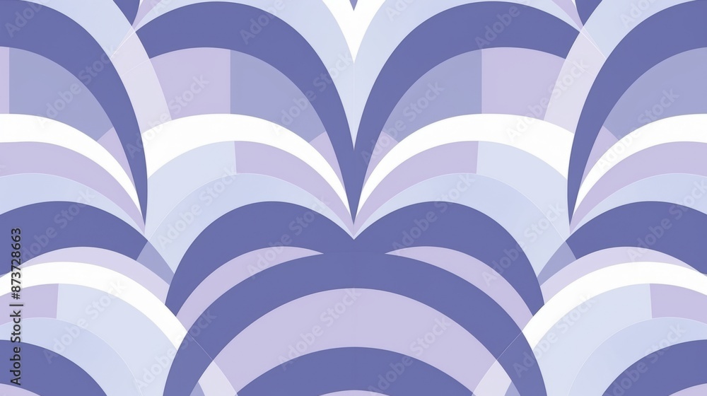 A pattern of overlapping purple and white arcs A pattern of overlapping purple and white arcs