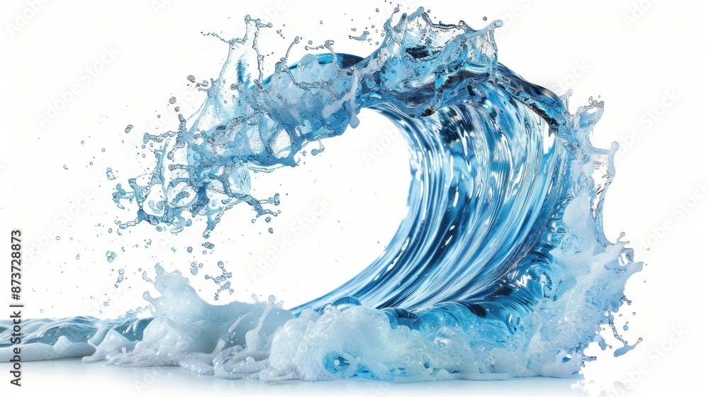 Water Splashing and Breaking into a Wave Water Splashing and Breaking into a Wave
