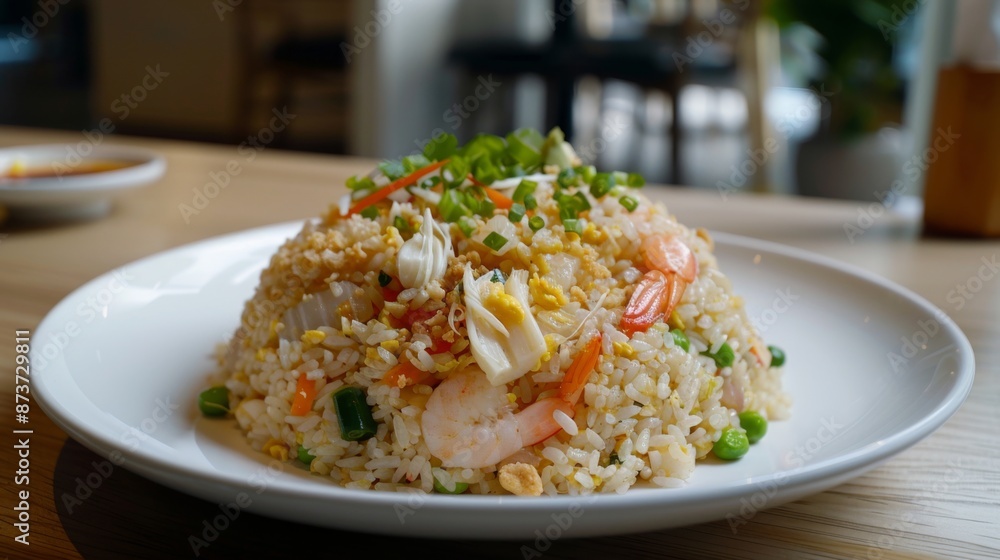 Modern Twist on Thai Crab Fried Rice: Minimalist Elegance with Clean Lines and High Contrast Modern Twist on Thai Crab Fried Rice: Minimalist Elegance with Clean Lines and High Contrast