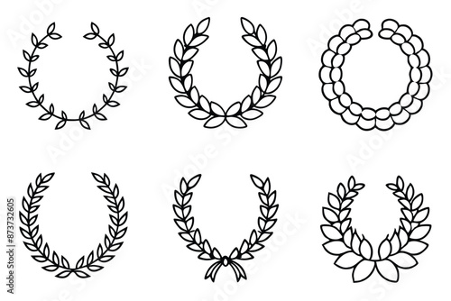 Wreath Line Art Digital Mastery