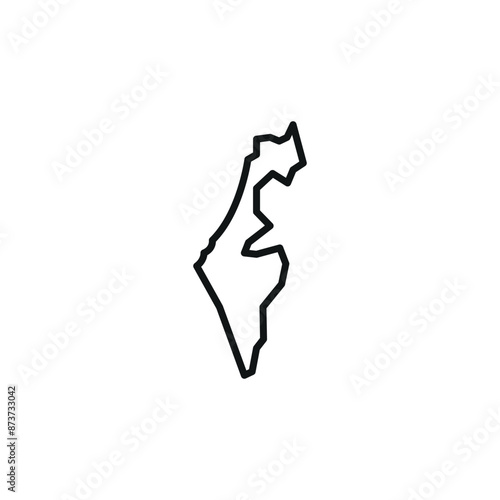 Map of Israel icon. Simple map of Israel icon for social media, app, and web design. Vector illustration