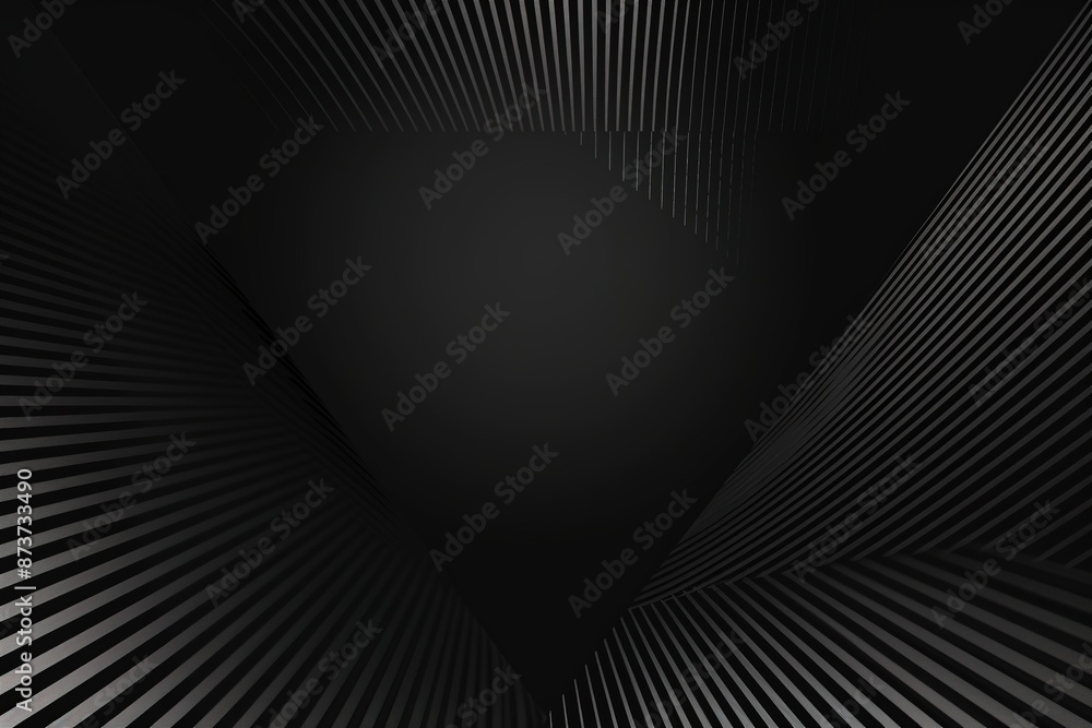 Black dynamic lines converge at center creating depth. Black dynamic lines converge at center creating depth.