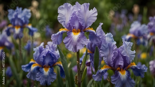 he sensory experience of walking through a garden filled with irises