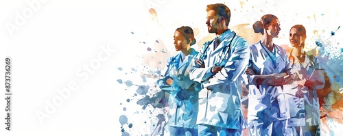 Grateful Tribute to Healthcare Workers - Watercolor Appreciation for Frontline Heroes