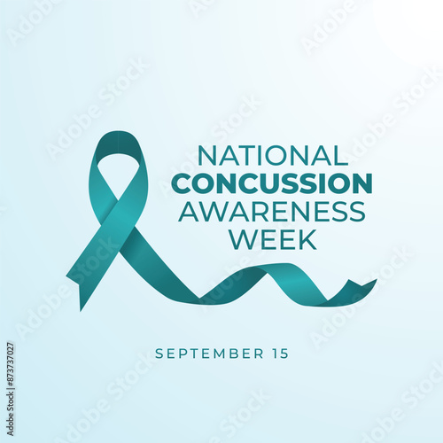 National Concussion Awareness Day. Flat art design. Vector ribbon. Good for celebration template usage. eps 10.