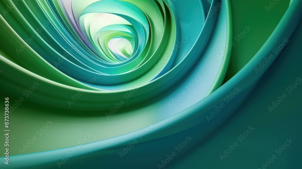 Fototapeta premium Abstract Green and Blue Swirling Pattern