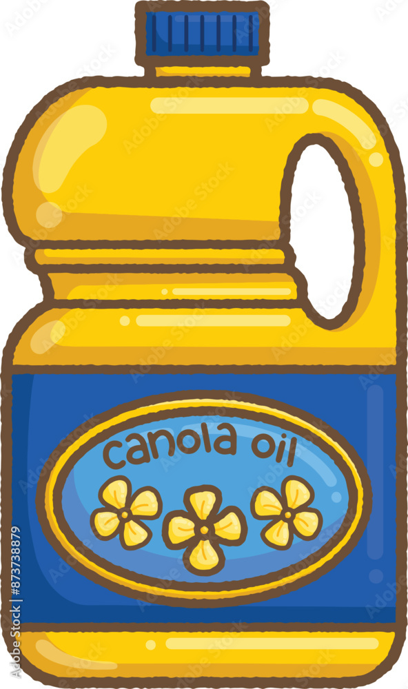 a vector of canola oil bottle illustration a vector of canola oil bottle illustration