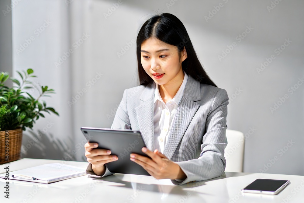 Asian Woman IT Specialist Working with Digital Tablet
Asian Woman IT Specialist Working with Digital Tablet