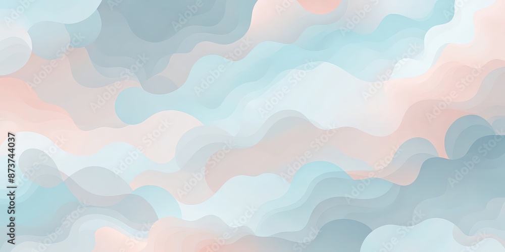 Abstract background wallpaper with soft hues of grey, sky blue, and light pink blended in calming shapes , calming, soft Abstract background wallpaper with soft hues of grey, sky blue, and light pink blended in calming shapes , calming, soft