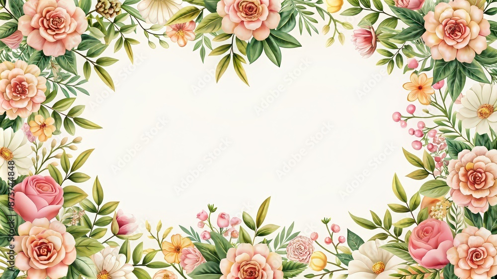 Frame with beautiful floral design for wedding invitation or greeting card, frame, floral, design, wedding, invitation Frame with beautiful floral design for wedding invitation or greeting card, frame, floral, design, wedding, invitation