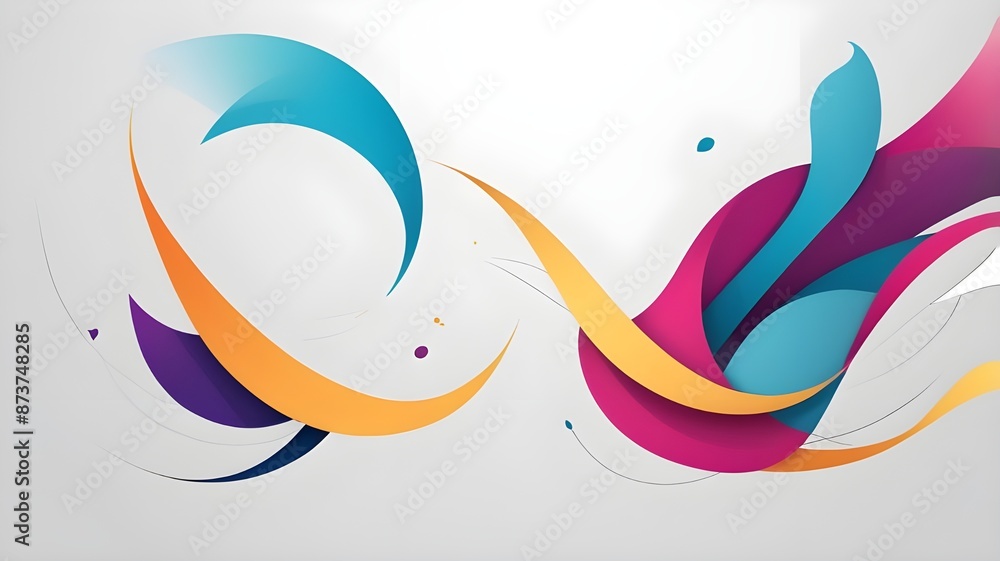 Fototapeta premium abstract colorful background with waves