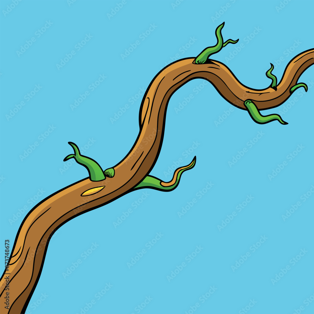 Obraz premium long, twisted limb from a tree