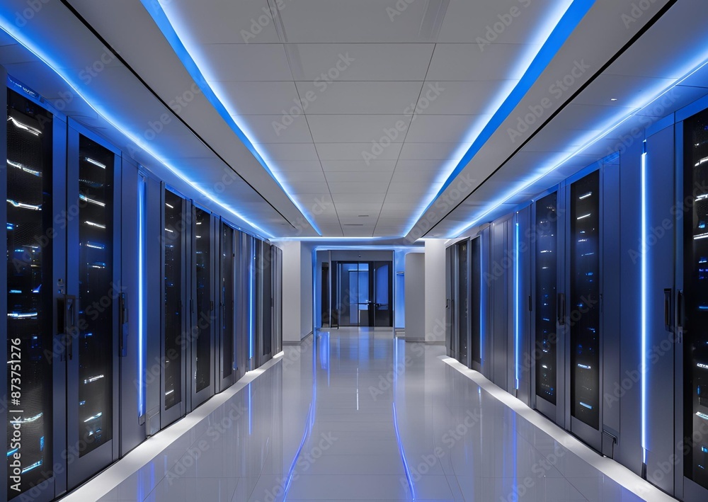 Fototapeta premium State-of-the-Art Data Center: Cutting-Edge Infrastructure and Technology