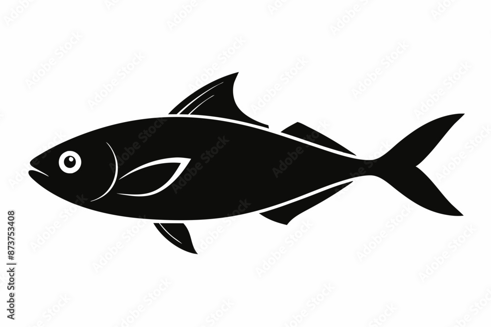 Fish vector illustration, hilsa isolated on white, hilsa silhouette, hilsa vector art Fish vector illustration, hilsa isolated on white, hilsa silhouette, hilsa vector art