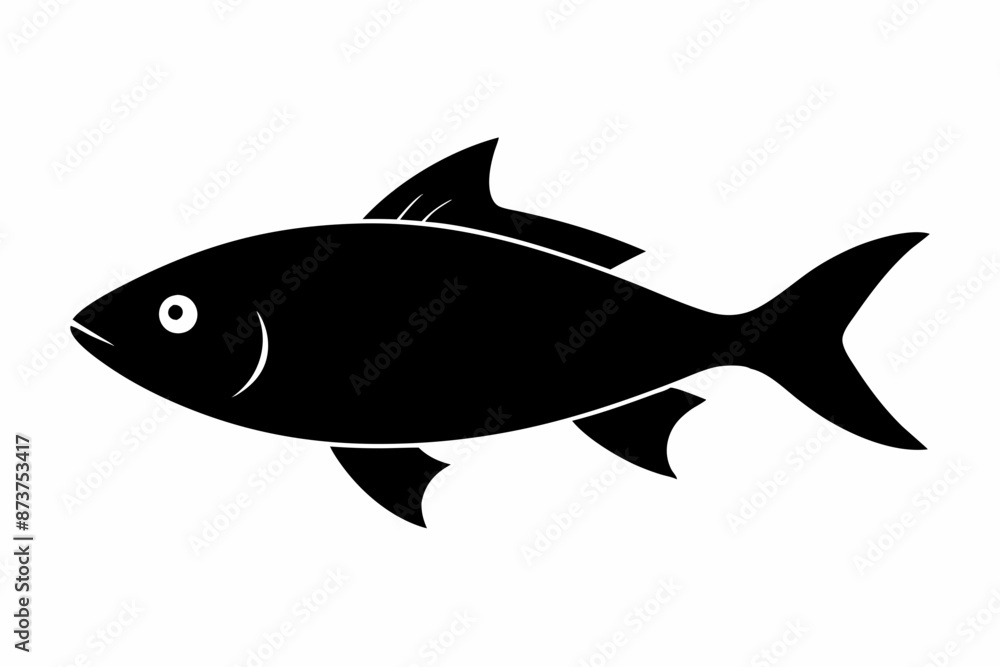 Fish vector illustration, hilsa isolated on white, hilsa silhouette, hilsa vector art Fish vector illustration, hilsa isolated on white, hilsa silhouette, hilsa vector art