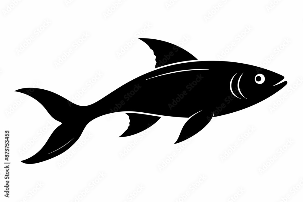 Fish vector illustration, hilsa isolated on white, hilsa silhouette, hilsa vector art Fish vector illustration, hilsa isolated on white, hilsa silhouette, hilsa vector art