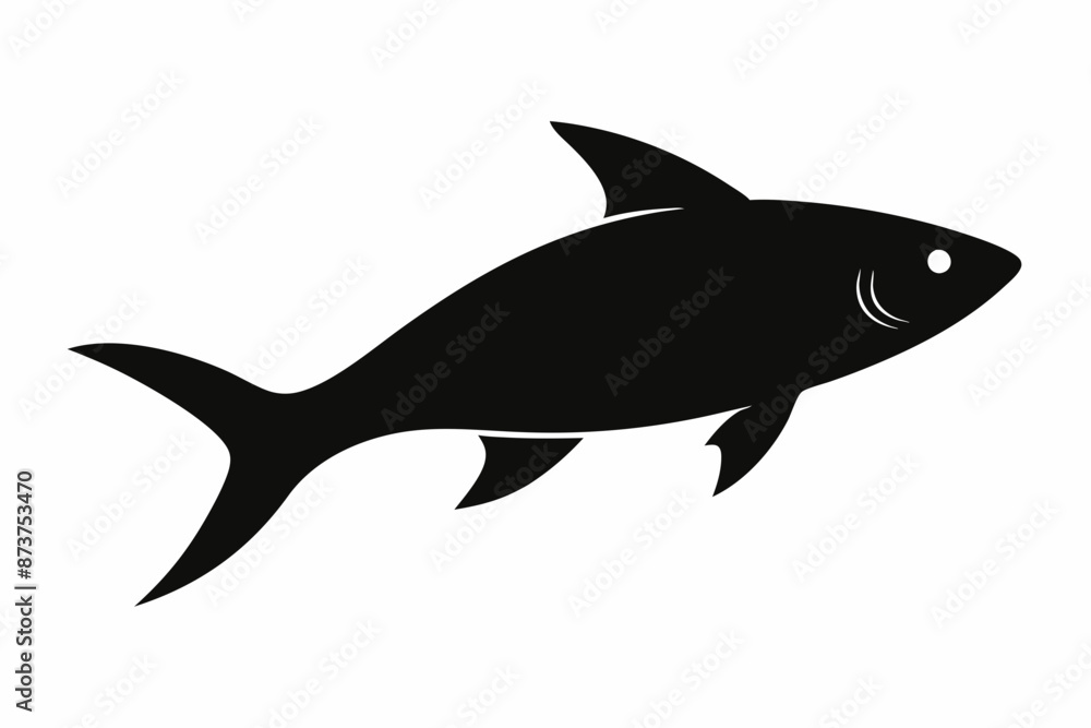 Fish vector illustration, hilsa isolated on white, hilsa silhouette, hilsa vector art Fish vector illustration, hilsa isolated on white, hilsa silhouette, hilsa vector art