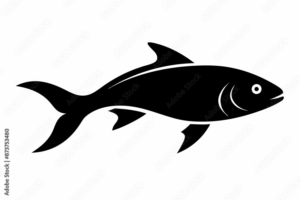 Fish vector illustration, hilsa isolated on white, hilsa silhouette, hilsa vector art Fish vector illustration, hilsa isolated on white, hilsa silhouette, hilsa vector art