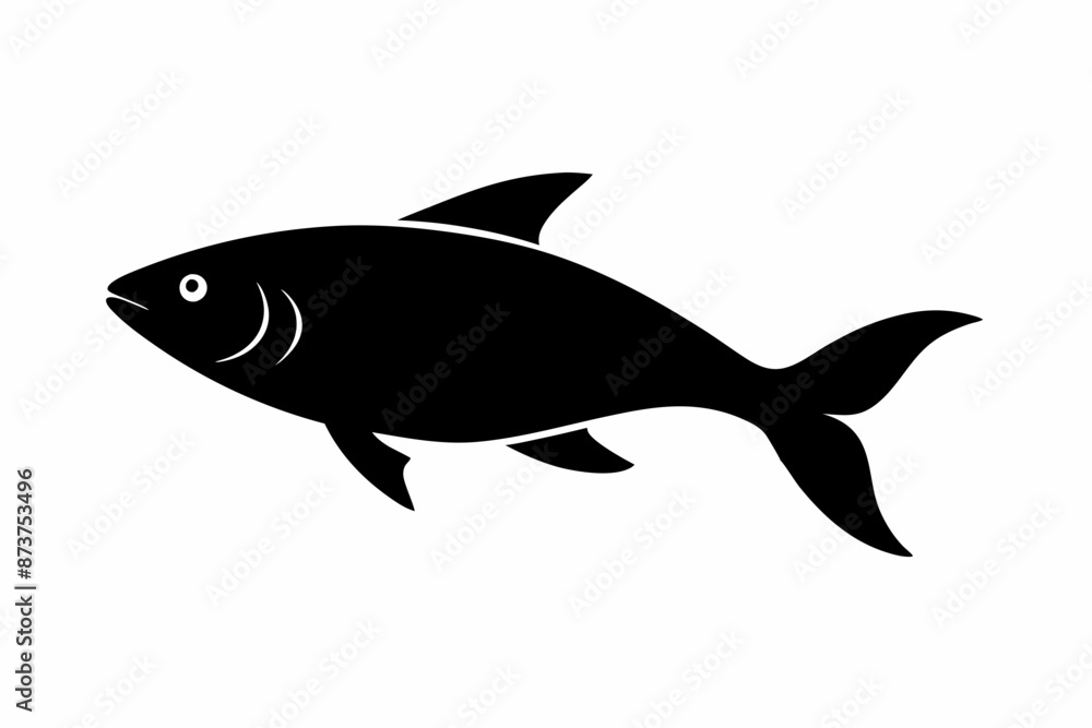 Fish vector illustration, hilsa isolated on white, hilsa silhouette, hilsa vector art Fish vector illustration, hilsa isolated on white, hilsa silhouette, hilsa vector art