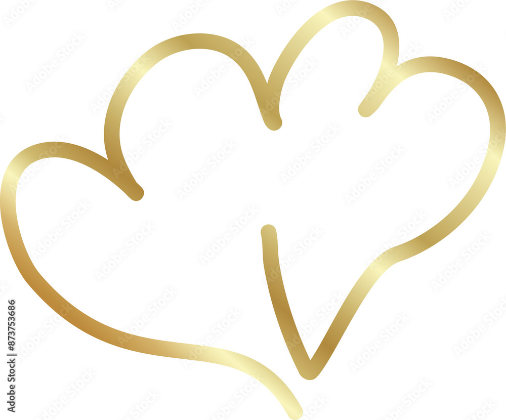 Heart gold hand drawn icon, love, valentine, wedding Heart gold hand drawn icon, love, valentine, wedding