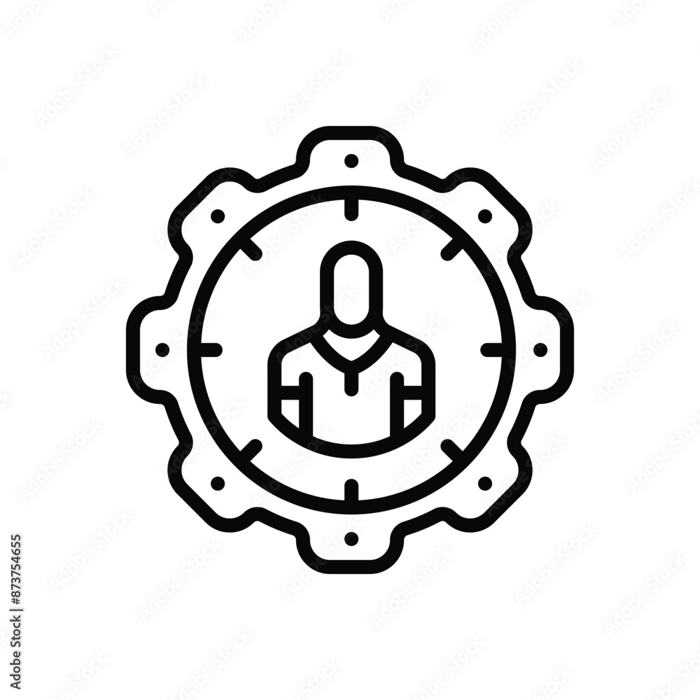 Black line icon for personal development Black line icon for personal development