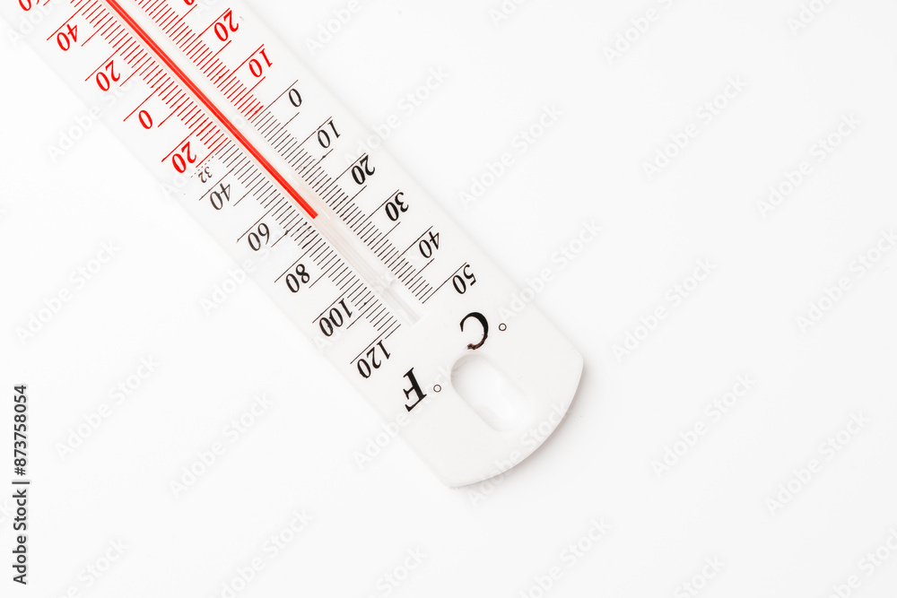 White Thermometer and Hygrometer Displaying Room Temperature and Humidity White Thermometer and Hygrometer Displaying Room Temperature and Humidity