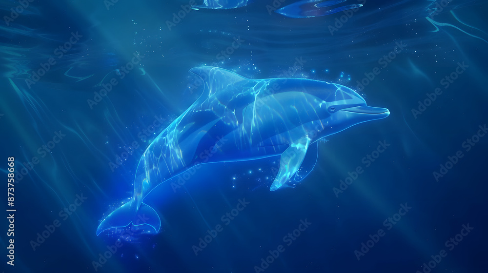 Fototapeta premium dolphin swimming in the ocean