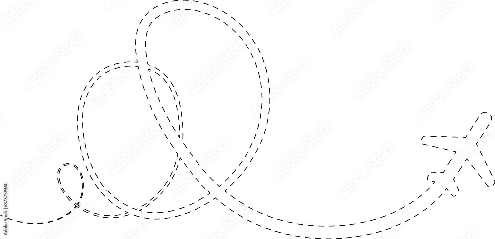 Airplane line path icon, flight, route, travel Airplane line path icon, flight, route, travel