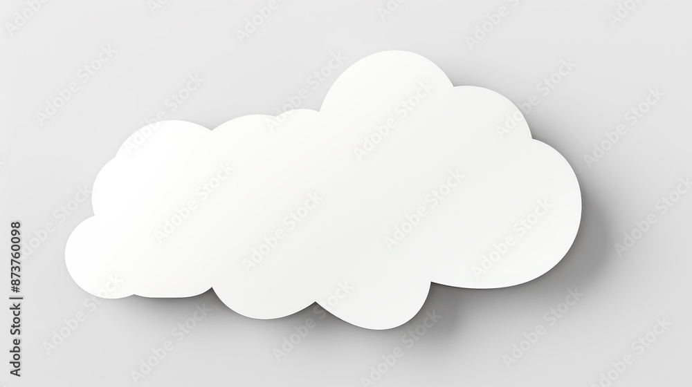 Speech bubble made of paper resting on white background with clipping path. Speech bubble made of paper resting on white background with clipping path.