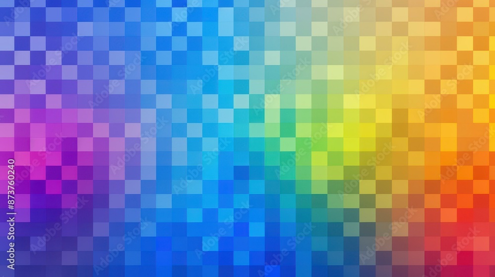 Pixelated rainbow background for vibrant decor Pixelated rainbow background for vibrant decor