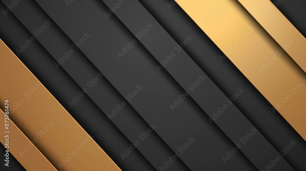 Fototapeta premium Elegant black and gold gradient abstract background with space for text perfect for nighttime themes.