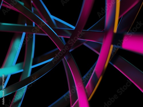 Wallpaper Mural Shiny plastic wavy wallpaper colorful abstract background Torontodigital.ca