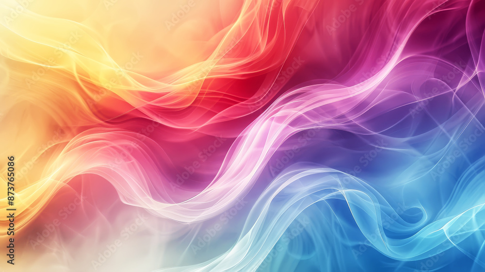 Abstract background with colorful smoke flowing in a wavy pattern Abstract background with colorful smoke flowing in a wavy pattern