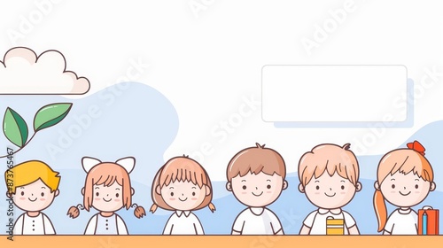 Back to school banner featuring cheerful students, colorful supplies, and a welcoming classroom, symbolizing the start of a new academic year