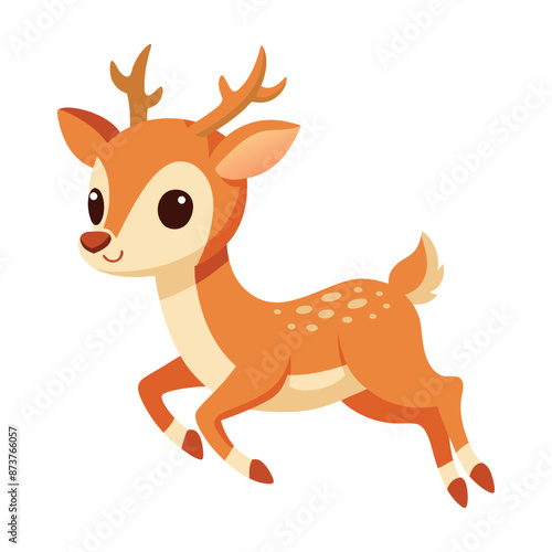 Illustration of Cute Deer animal jump  © Ismail Hossain