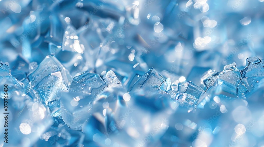 Intricately edited close-up of a crystal-clear ice formation, showcasing its intricate geometric patterns and textures under soft natural light Intricately edited close-up of a crystal-clear ice formation, showcasing its intricate geometric patterns and textures under soft natural light