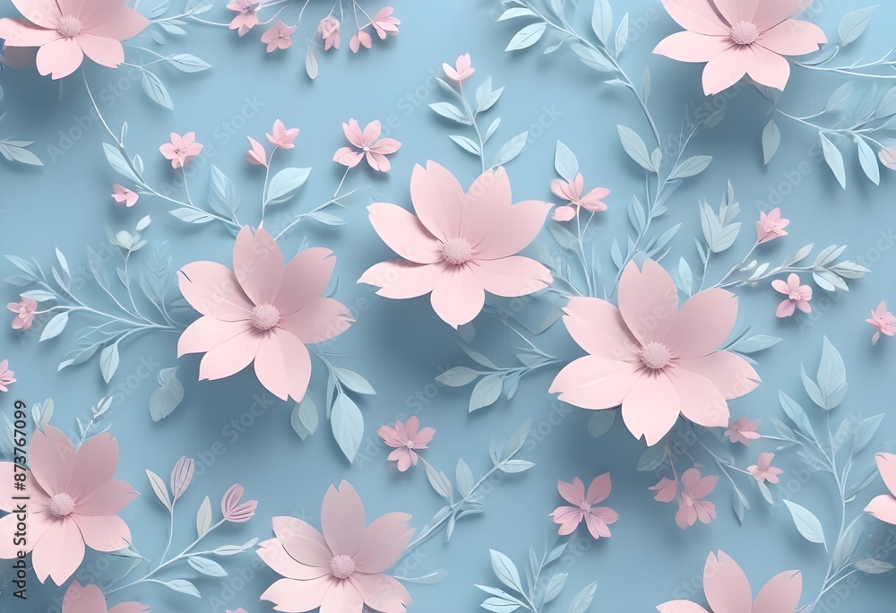 Minimalistic Flower Pattern 3d Minimalistic Flower Pattern 3d