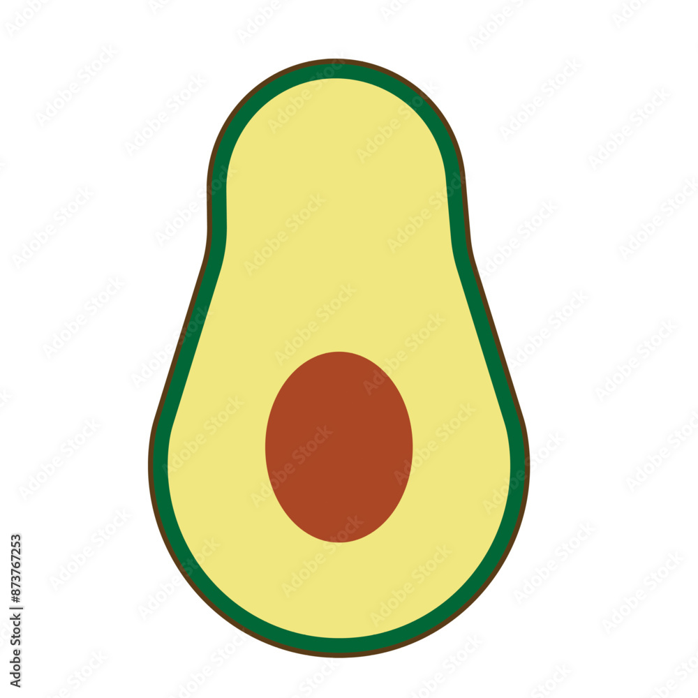 illustration of avocado fruit illustration of avocado fruit