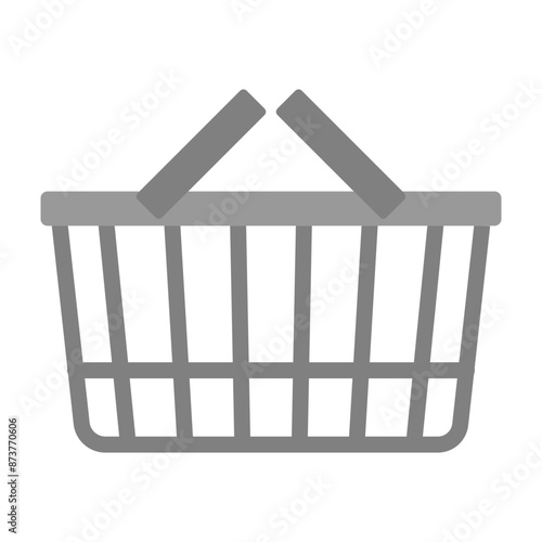 Shopping Basket Vector Flat Icon Design