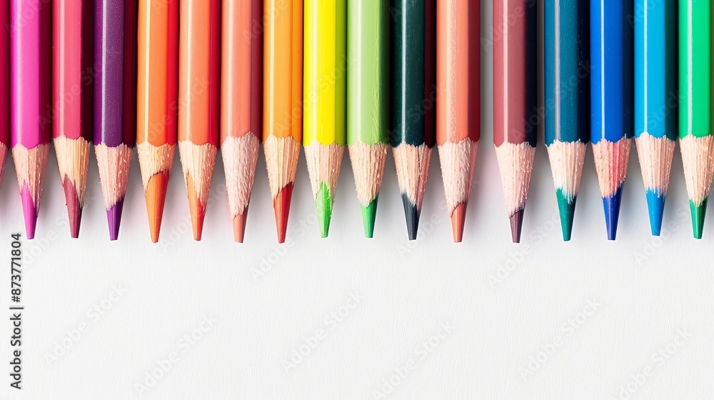Detailed illustration of pencils in different colors, sketching a beautiful artwork, with lead and shading techniques visible, emphasizing creativity Detailed illustration of pencils in different colors, sketching a beautiful artwork, with lead and shading techniques visible, emphasizing creativity
