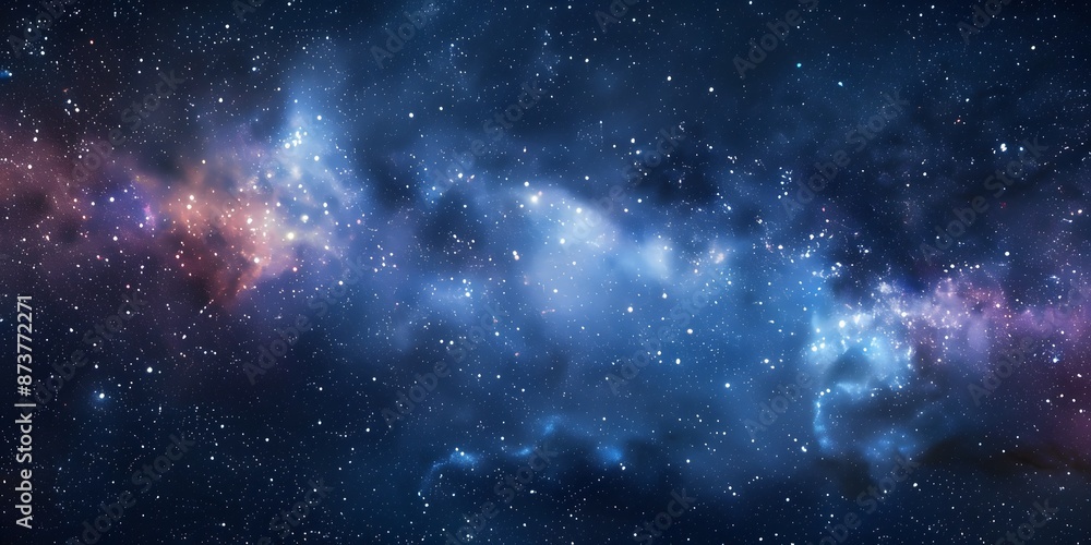 Naklejka premium Star constellation background, galaxy, nebula shining into deep space, night sky