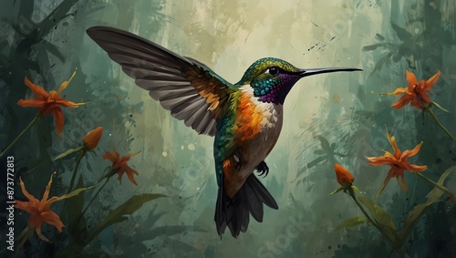 A jazz piece inspired by the unpredictable zigzagging flight of a hummingbird ai_generated