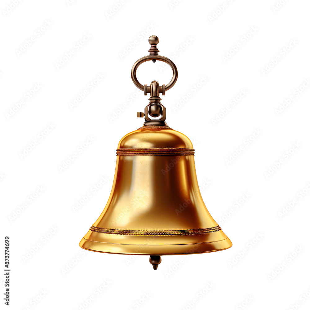 Golden bell isolated on transparent background Golden bell isolated on transparent background