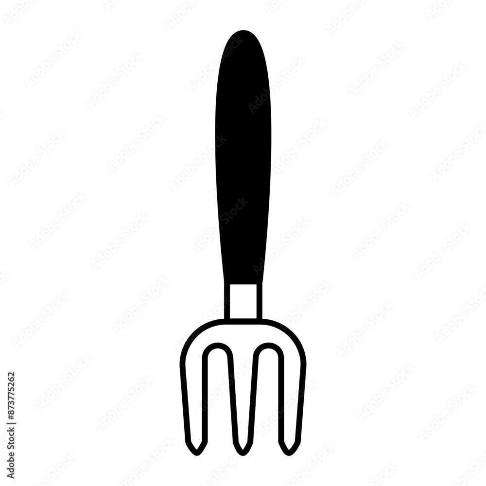 Garden scoop, garden trowel, landing blade line icon isolated on white. Vector illustration Garden scoop, garden trowel, landing blade line icon isolated on white. Vector illustration