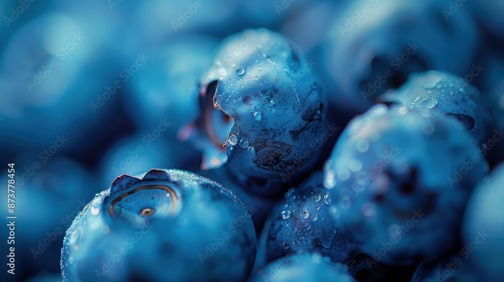 A close-up photograph of blueberries, vibrant blue and slightly frosted, arranged densely with a shallow depth of field A close-up photograph of blueberries, vibrant blue and slightly frosted, arranged densely with a shallow depth of field