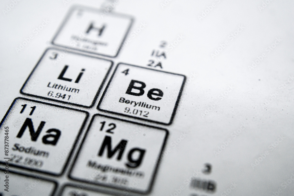 periodic table of element beryllium periodic table of element beryllium
