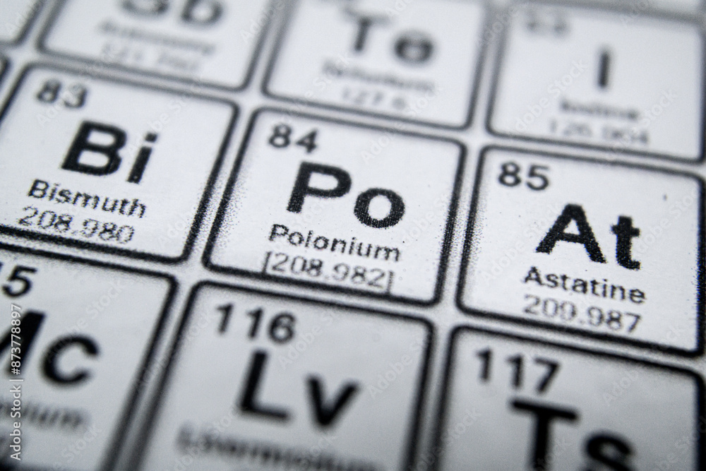 periodic table of element polonium 