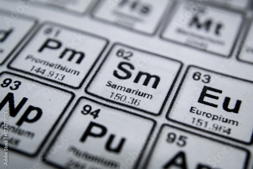 periodic table of element samarium 